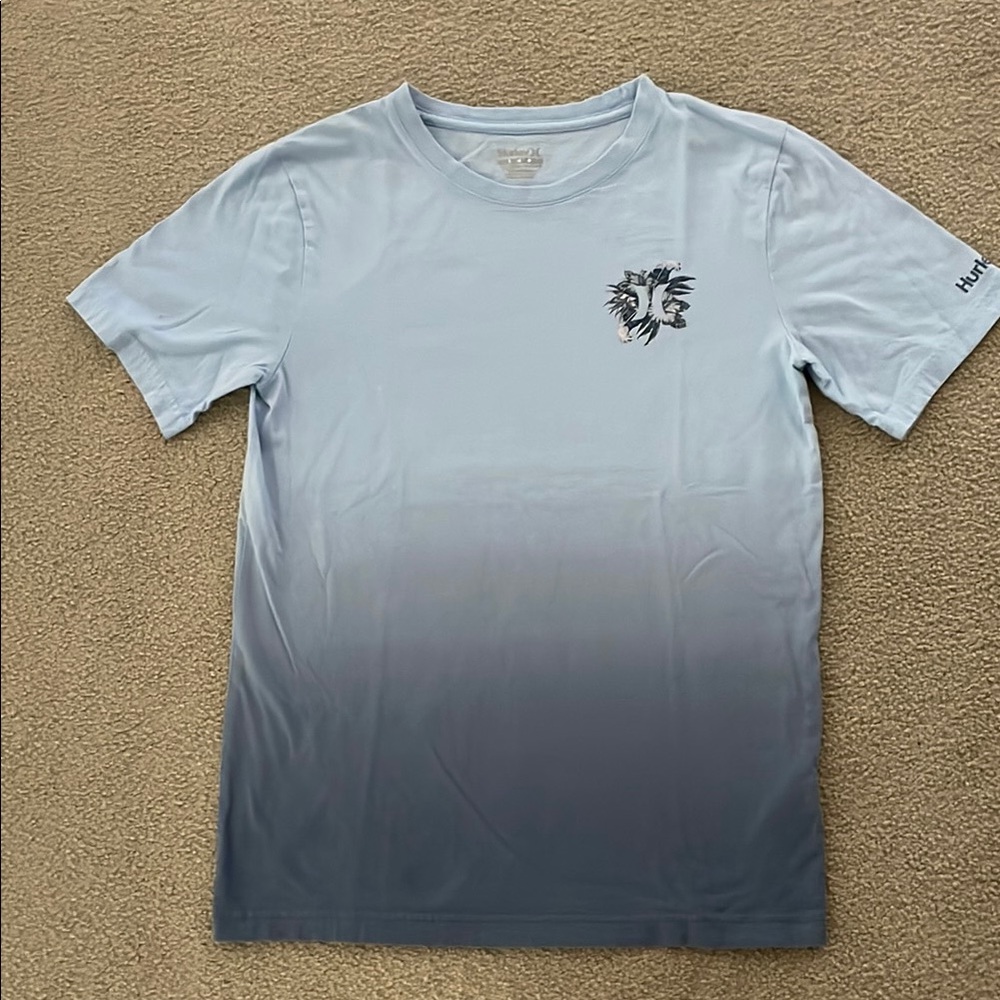 Hurley Blue Short Sleeve Tee with Gradient Style